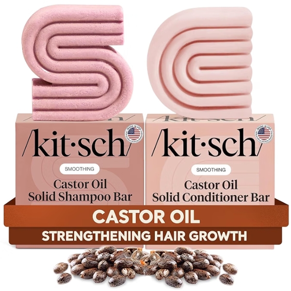 Kitsch Castor Oil Shampoo and Conditioner Set for Hair Growth